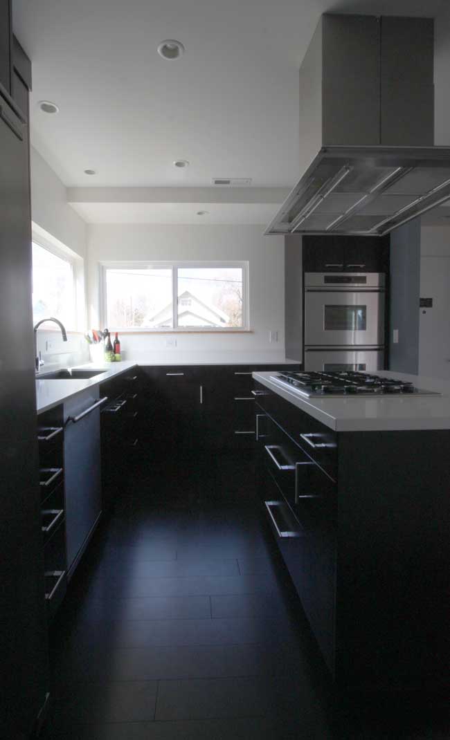 Kitchen Remodel with Black Floors
