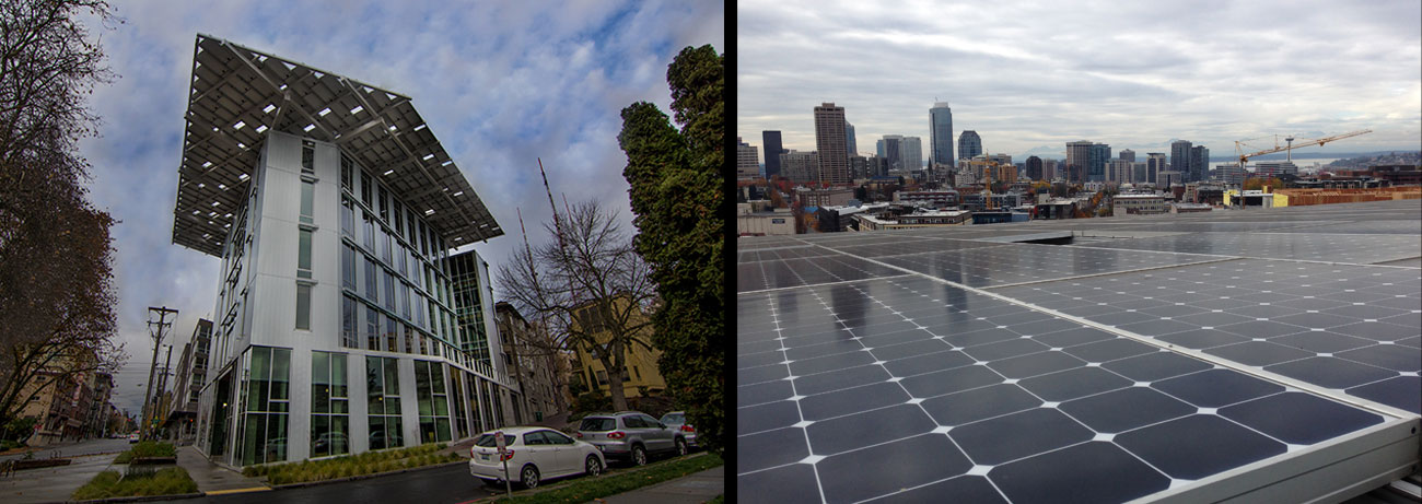 Solar pv panels at the Bullitt Center