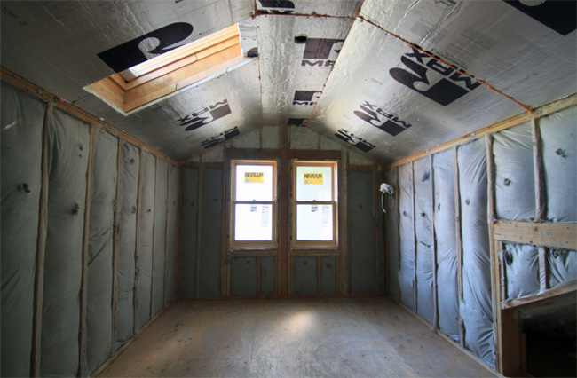 High performance insulation in Portland Accessory Dwelling Unit.