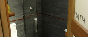 Bathroom remodel space-saving trick