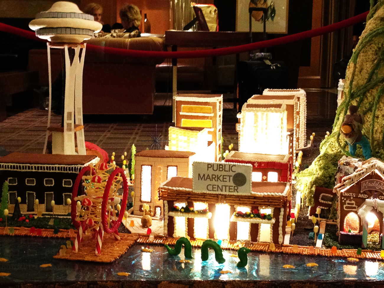 Seattle Gingerbread House Space Needle