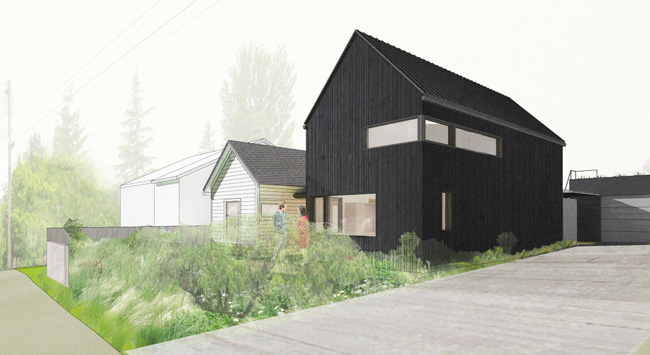 Seattle remodel by Hammer & Hand, designed by Heliotrope Architects (rendering by Heliotrope)