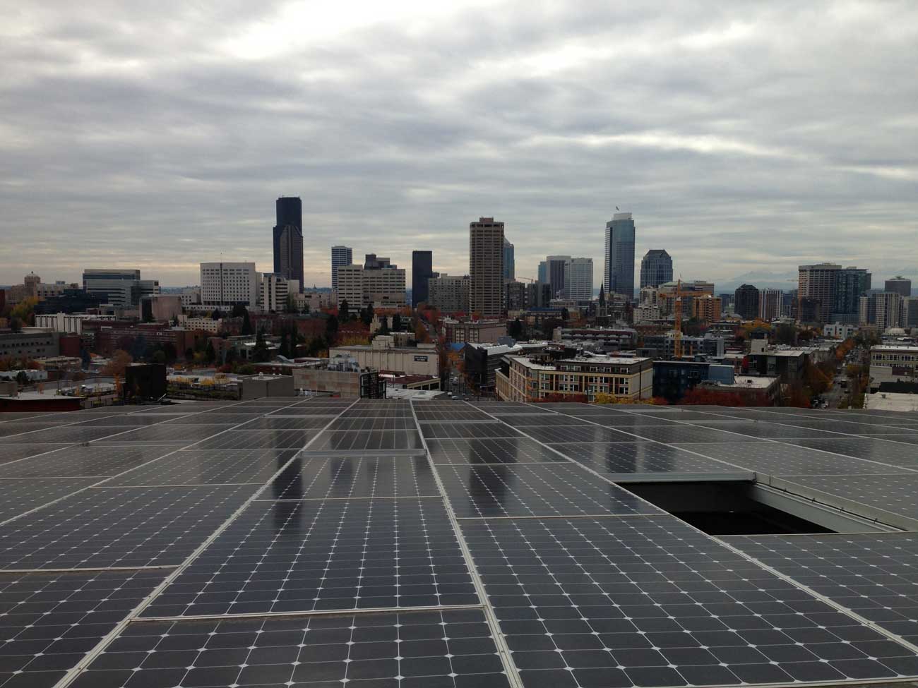 Solar Panels on Seattle Green Building Bullitt Center