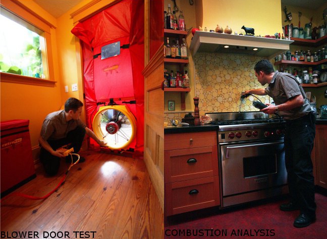 blower door and combustion analysis