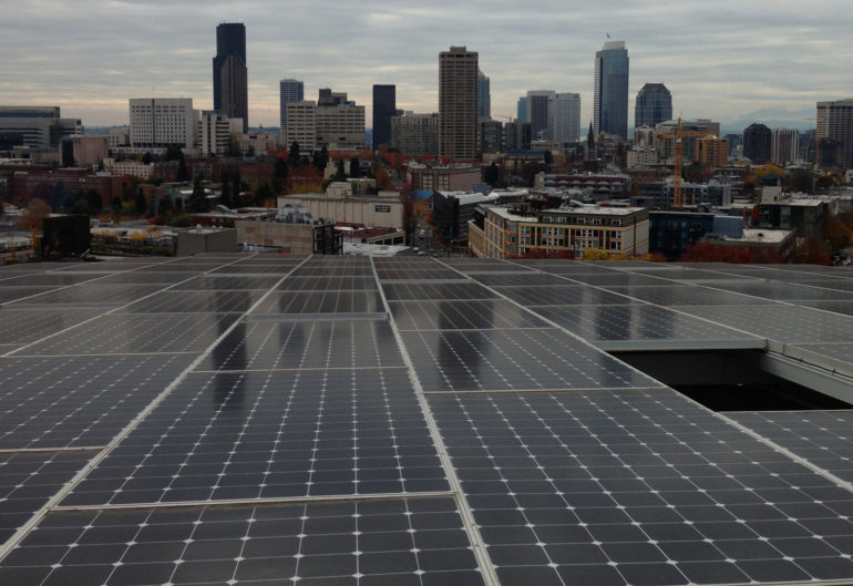Solar Panels on Bullitt Center in Seattle