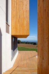 Deck at Karuna Passive House in Yamhill County Oregon