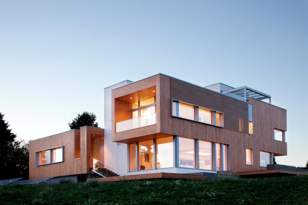 Back of Karuna Passive House by Portland New Home Builder Hammer & Hand