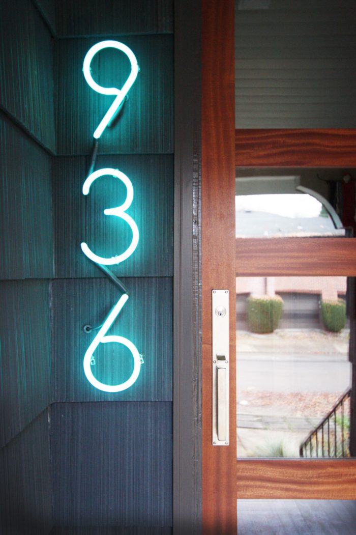 House Numbers at 936 Home Remodel in Portland Oregon