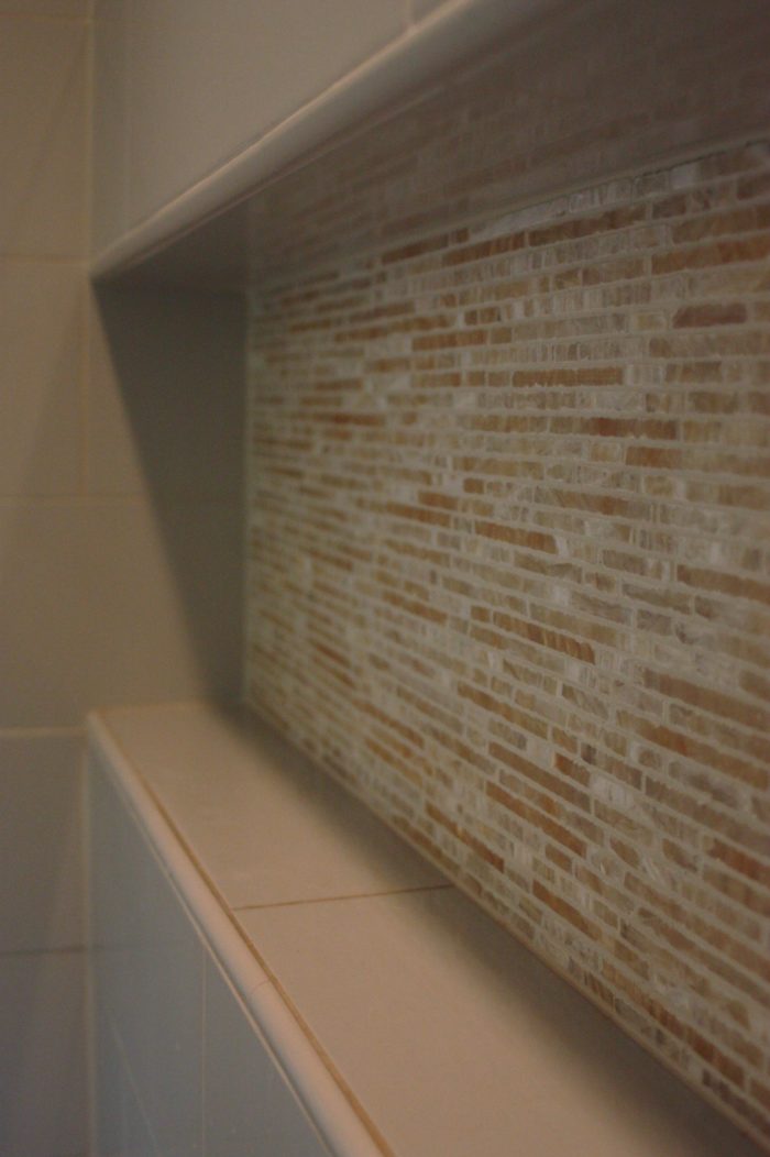 Shower Shelf in Clinton Bathroom Remodel