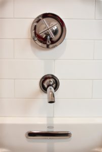 Tile and Faucet Detail in Dolph Park Bathroom Remodel