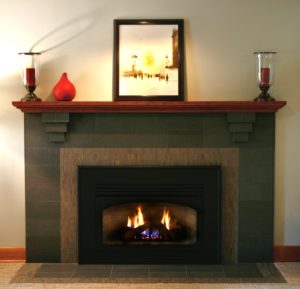 Fireplace in Hillside House Remodel