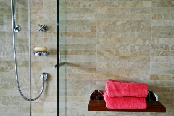 Shower Tile in Hillside House Bathroom Remodel