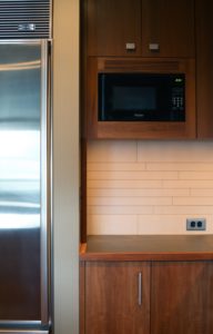 Cabinets and Backsplash Tile in Koin Tower Kitchen Remodel