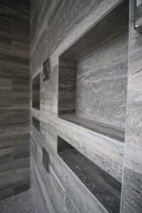 Shower Wall Niche in Marshall Park Bathroom Remodel