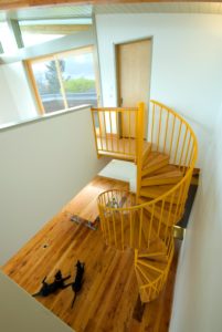 Spiral Staircase in Musicians New Home Building Project