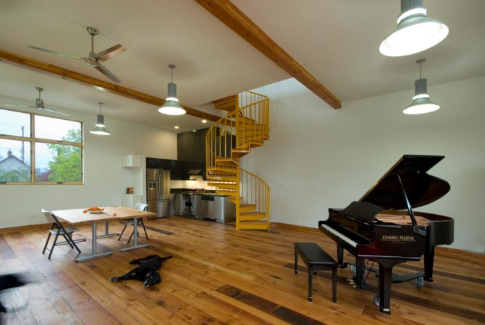 Living Area and Kitchen in Musicians Dwelling