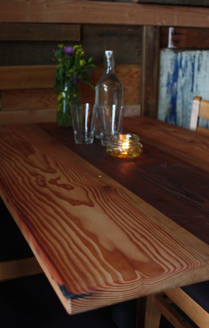 Handcrafted Tables at Portobello Restaurant in Portland