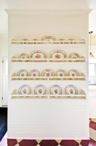 Plate Shelves in Retro Kitchen Remodel