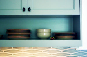 Cabinet and Tile Backsplash in Shaker Modern Kitchen Remodel