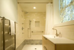 Bathroom Remodel in Twin Studios Duplex Conversion in Portland OR