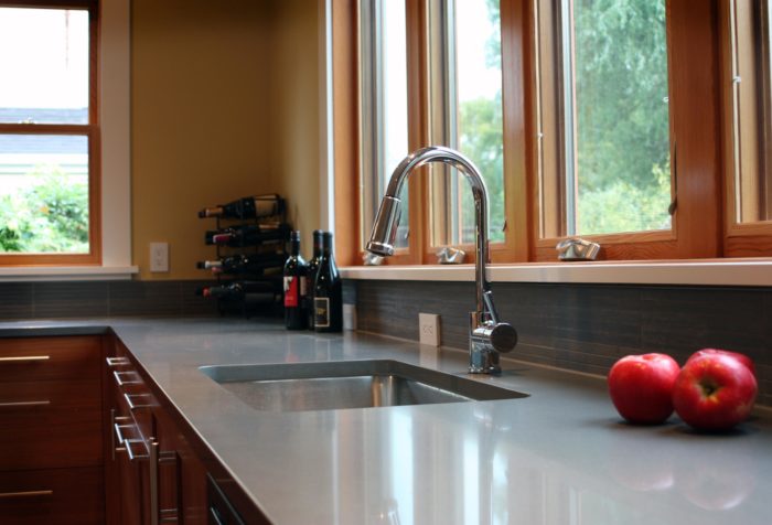 Sink and Counter in Victorian Kitchen Remodeling Project