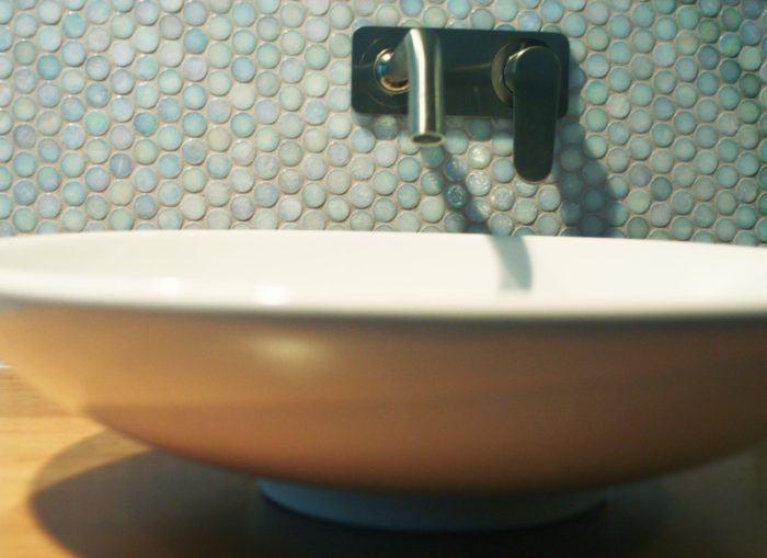 Sink and Backsplash Tile in Chelsea Bathroom Remodel
