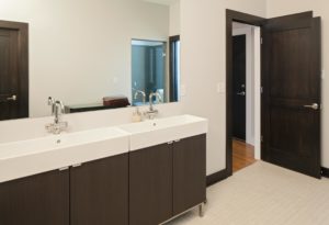 Guest Bathroom in Portland Loft Conversion with Door Open