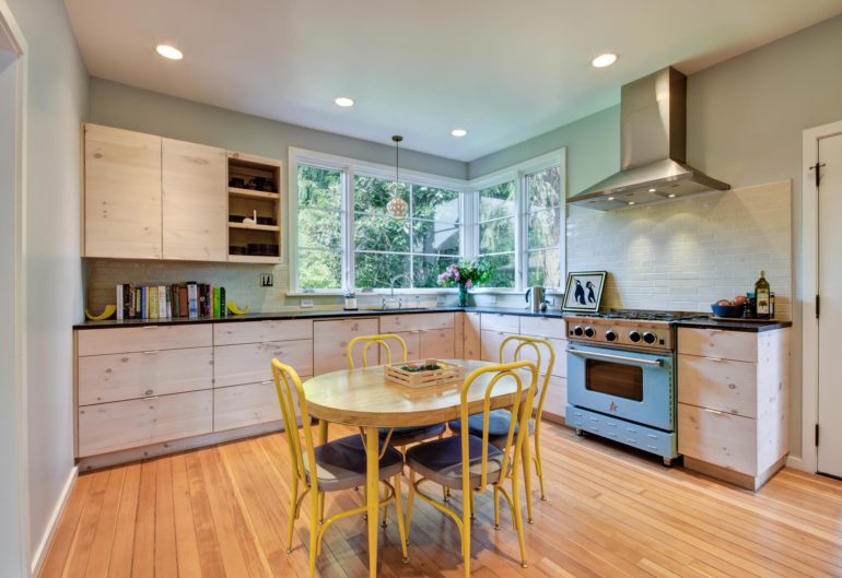 Kitchen in Modern Farmhouse by Portland Home Builder Hammer & Hand