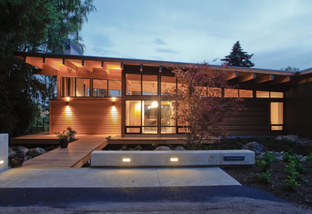 Exterior of Northwest Modern New Home Building Project