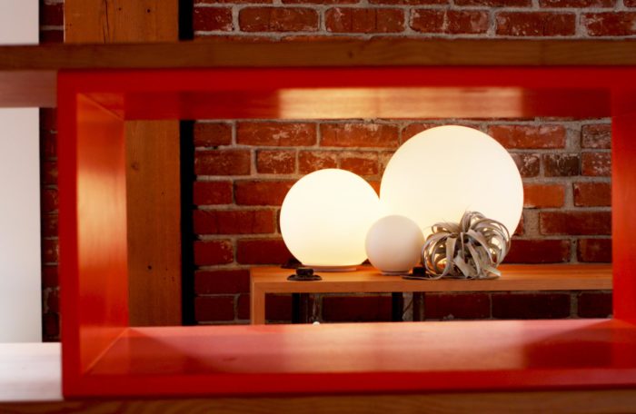 Shelves and Table Lamps in Retail Studio