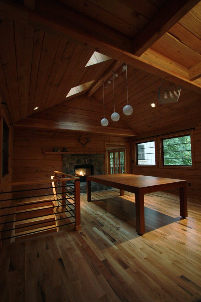 Dining Area in New Cabin by Portland Builder Hammer & Hand