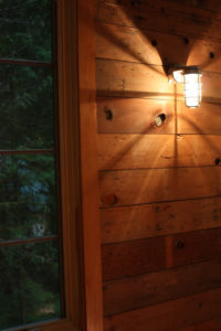 Wall and Window Detail in Rhododendron Cabin