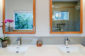 Sinks and Mirrors in Seward Park Bathroom Remodel Seattle WA