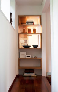 Open Shelves from Hallway in Sylvan Highlands Home Remodel