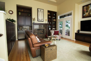 Living Room and French Doors in Tigard Remodel