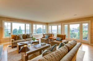 Living Room with a View in Portland West Hills Home Addition