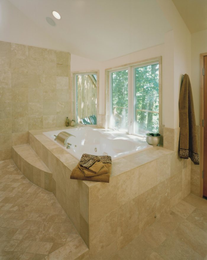 Tub in West Hills Contemporary Bathroom Remodel