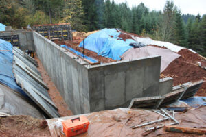 Structural wall at Pumpkin Ridge Passive House