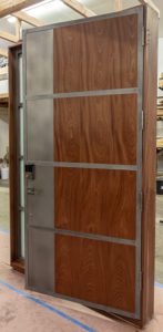 Custom Door Made with Metal and Wood