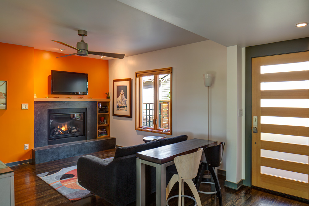 Fireplace in Sellwood Home Addition