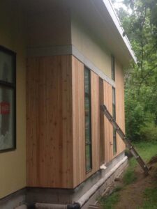Siding underway at Sherwood new home building project
