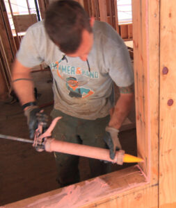 Aaron Quint Applies a Joint-Filling Compound