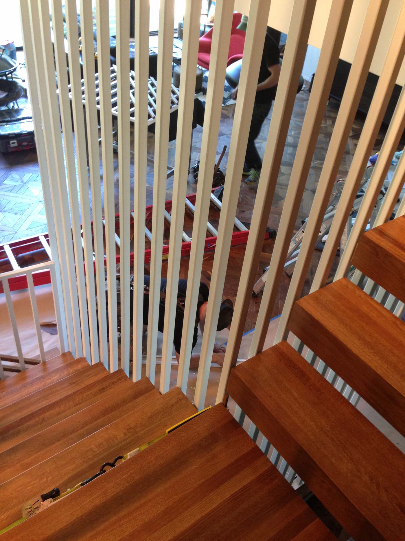 New staircase design for Portland mid-century-modern home.