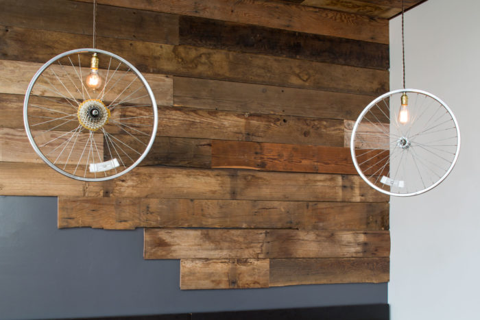 Reclaimed Wood Accent Wall in Boise Fry Company | Hammer & Hand