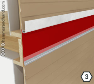 Deck Ledgers Detail 3 Embed Top of Sheet Metal Flashing | Hammer & Hand