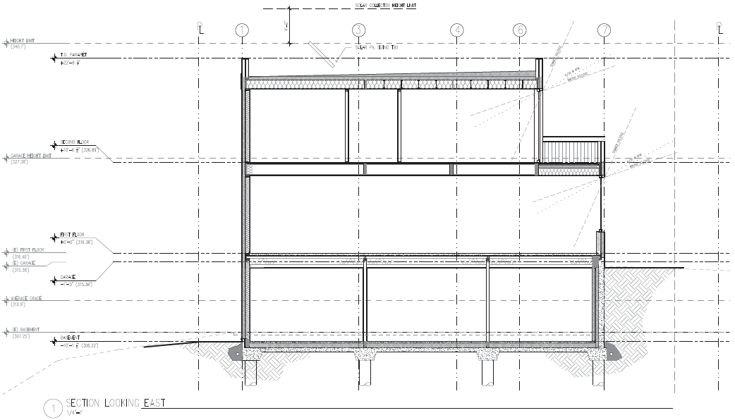 Madrona Passive House section by SHED Architecture & Design