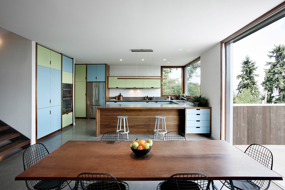 Dining and Kitchen at Madrona Passive House | Seattle, WA | Hammer & Hand