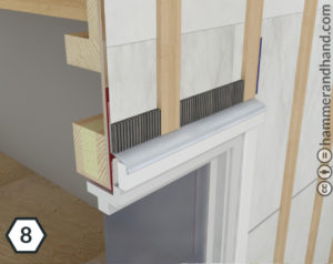 Rain Screen Detail 8 Install Cor-A-Vent Above Window | Hammer & Hand