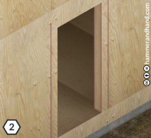 Door Installation Detail 2 Apply Joint and Seam Filler | Hammer & Hand