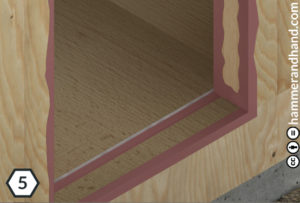 Door Installation Detail 5 Apply Joint and Seam Filler Over L-Metal | Hammer & Hand